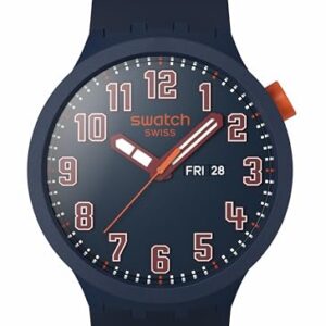 Swatch Unisex Casual Watch Blue Bio-sourced Quartz Essentially Confident -