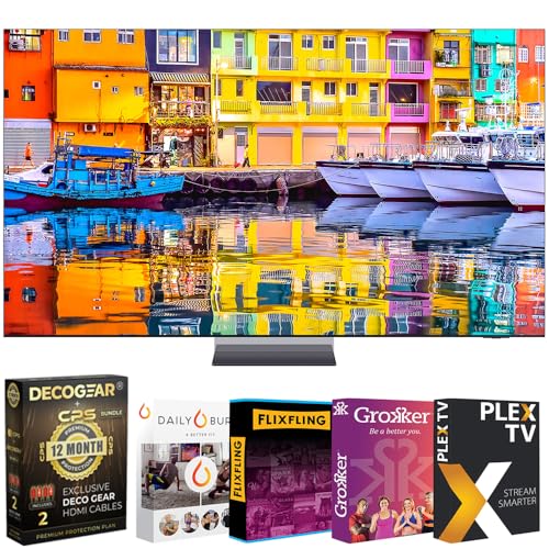 Samsung QN85QN900D 85 Inch Neo QLED 8K Smart TV 2024 Bundle with Premiere Movies Streaming 2020 + Deco Gear 4K HDMI 2.0 Cable x2 & CPS Exclusive 12 Month Protection Pack Bundle (BEACH-CPS-266000) -