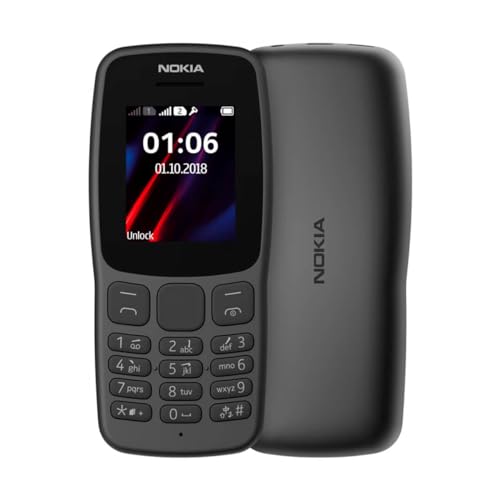 Nokia 106 Dual-SIM 4MB ROM + 4MB RAM (GSM Only | No CDMA) Factory Unlocked 2G GSM Cellphone (Gray) - International Version -