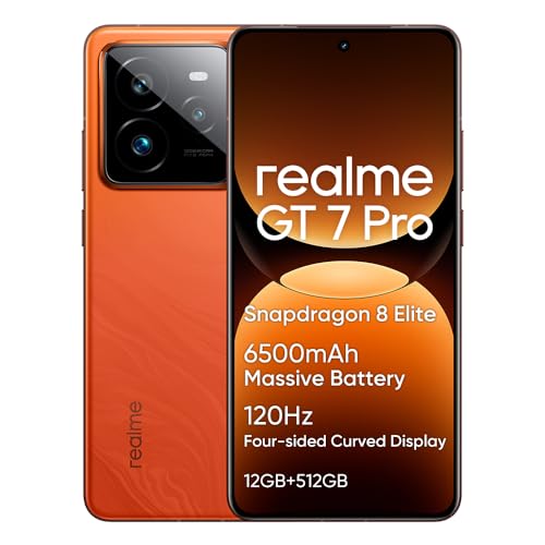 realme GT 7 Pro Dual SIM 512GB ROM + 12GB RAM (GSM Only | No CDMA) Factory Unlocked 5G Smartphone (Mars Orange) - International Version -