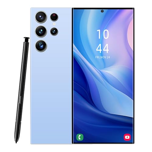 WV LeisureMaster C24 Ultra Cell Phone,8GB+256GB Ultra Memory Unlocked Phone,Android 14.0 Smartphone,6800 mAh Battey,6.82-inch HD Screen,Dual SIM, Dual Standby,108MP Camera,5G Phone-Blue -