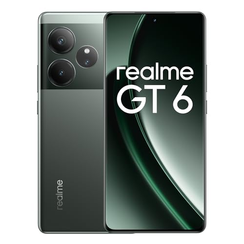 realme GT 6 Dual SIM 512GB ROM + 16GB RAM (GSM Only | No CDMA) Factory Unlocked 5G Smartphone (Razor Green) - International Version -