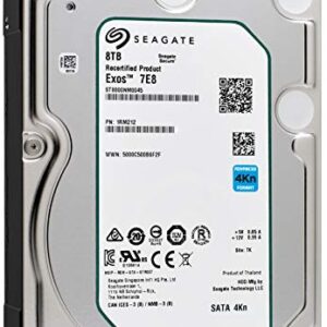 Seagate Exos 7E8 Enterprise Capacity 3.5 HDD 8TB 7200 RPM SATA 6Gb/s 4Kn 256MB Cache 3.5-Inch Enterprise Hard Disk Drive ST8000NM0045 (Renewed) -