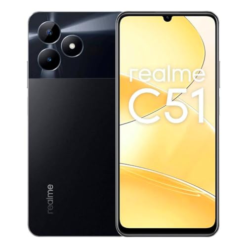 realme C51 Dual-SIM 256GB ROM + 6GB RAM (Only GSM | No CDMA) Factory Unlocked 4G/LTE Smartphone (Carbon Black) - International Version -