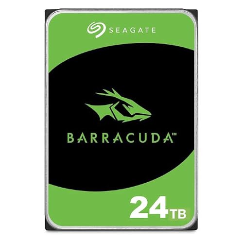 Seagate Barracuda 24TB Internal Hard Drive, 7200 U/Min, 512MB Cache, SATA 6Gb/s, 3.5" (ST24000DM001) -