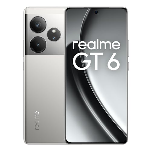 realme GT 6 Dual SIM 256GB ROM + 12GB RAM (GSM Only | No CDMA) Factory Unlocked 5G Smartphone (Fluid Silver) - International Version -