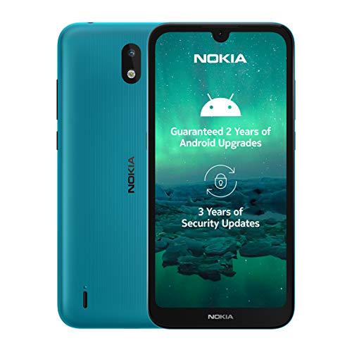 Nokia 1.3 Dual-SIM 16GB ROM + 1GB RAM (GSM Only | No CDMA) Factory Unlocked 4G/LTE Smartphone (Cyan) - International Version -