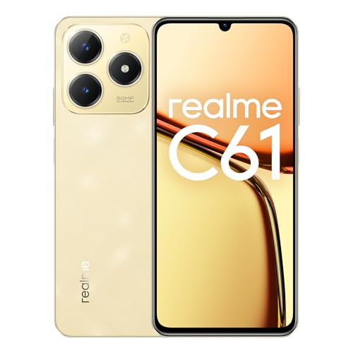 realme C61 Dual-SIM 128GB ROM + 6GB RAM (GSM Only | No CDMA) Factory Unlocked 4G/LTE Smartphone (Sparkle Gold) - International Version -
