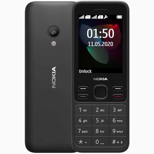 Nokia 150 (2020) Dual-SIM 4MB ROM + 4MB RAM (GSM Only | No CDMA) Factory Unlocked 2G GSM Cellphone (Black) - International Version -