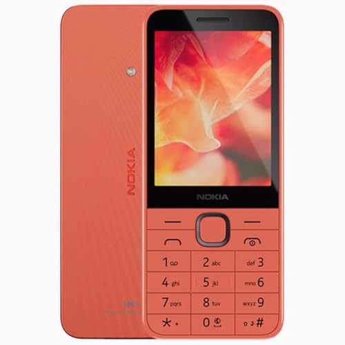 Nokia 215 (2024) Dual-SIM 128MB ROM + 64MB RAM (GSM Only | No CDMA) Factory Unlocked 4G/LTE Cellphone (Peach) - International Version -
