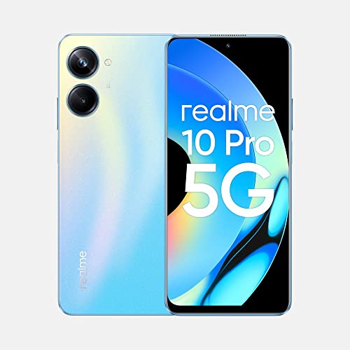 realme 10 Pro Dual-SIM 128GB ROM + 6GB RAM (GSM Only | No CDMA) Factory Unlocked 5G Smartphone (Nebula Blue) - International Version -