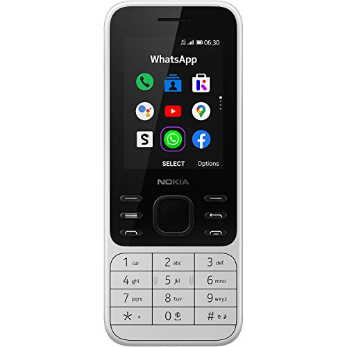 Nokia 6300 Dual-SIM 4GB ROM + 512MB RAM (GSM Only | No CDMA) Factory Unlocked 4G/LTE Cellphone (White) - International Version -