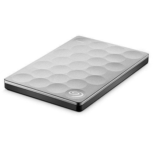 Seagate Backup Plus Ultra Silm 1TB External Hard Drive Portable HDD – Platinum USB 3.0 for PC Laptop and Mac, 2 Months Adobe CC Photography (STEH1000100) -