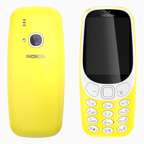 Nokia 3310 (2017) Single-SIM 16MB Storage (GSM Only | No CDMA) Factory Unlocked 2G Cell-Phone (Yellow - Glossy) - International Version -