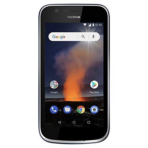 Nokia 1 - Android One (Go Edition) - 8 GB - Dual SIM LTE Unlocked Smartphone (AT&T/T-Mobile/MetroPCS/Cricket/H2O) - 4.5" Screen - Dark Blue -
