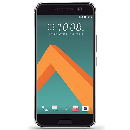 HTC 10 32GB Single SIM Android Smartphone - (GSM Only, No CDMA) Factory Unlocked - International Version with No Warranty (Glacier Silver) -