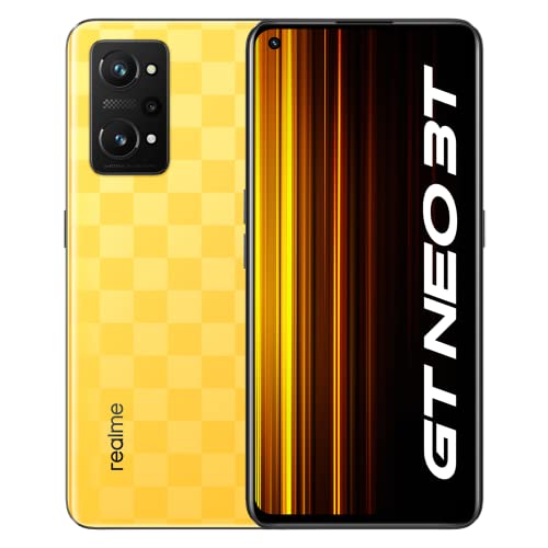 realme GT Neo 3T Dual-SIM 256GB ROM + 8GB RAM (GSM Only | No CDMA) Factory Unlocked 5G Smartphone (Dash Yellow) - International Version -