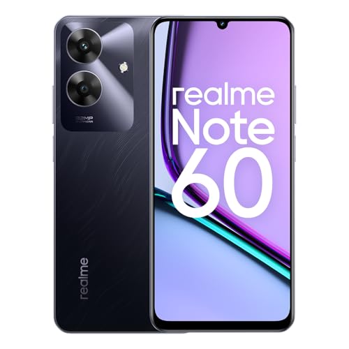 realme Note 60 Dual-SIM 128GB ROM + 6GB RAM (GSM only | No CDMA) Factory Unlocked 4G/LTE Smartphone (Marble Black) - International Version -
