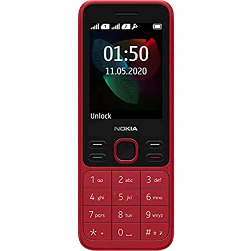 Nokia 150 (2020) Dual-SIM 4MB ROM + 4MB RAM (GSM Only | No CDMA) Factory Unlocked 2G GSM Cellphone (Red) - International Version -
