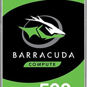 Seagate BarraCuda 500GB Internal Hard Drive HDD – 3.5 Inch SATA 6 Gb/s 7200 RPM 32MB Cache for Computer Desktop PC (ST500DM009) (Renewed) -