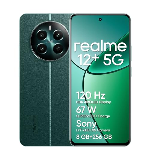 realme 12+ Dual-SIM 256GB ROM + 8GB RAM (GSM Only | No CDMA) Factory Unlocked 5G Smartphone (Pioneer Green) - International Version -