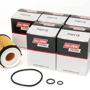 Baldwin P40119 Lube Oil Filter Element, Heavy Duty, Replaces Mann HU 711/6Z, WIX WL7515 and Mercedes 270 180 01 09 (Pack of 6) -