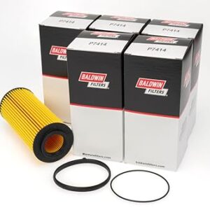 Baldwin P7414 Lube Oil Filter Element, Heavy Duty, Replaces MANN HU 7029Z, WIX 57204 and 6E115562A (Pack of 6) -