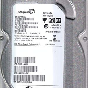 ST250DM000, 9VY, TK, PN 1BD141-021, FW HP73, Seagate 250GB SATA 3.5 Hard Drive (Renewed) -