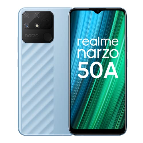 realme Narzo 50A Dual-SIM 64GB ROM + 4GB RAM (GSM Only | No CDMA) Factory Unlocked 4G/LTE Smartphone (Oxygen Blue) - International Version -
