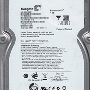Seagate Barracuda LP 1 TB 5900RPM SATA 3 GB/s 32 MB Cache 3.5-Inch Internal Hard Drive ST31000520AS-Bare Drive -