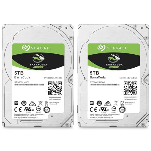 Seagate Barracuda SATA III 2.5" Internal Laptop Hard Drive, 7200 RPM - 1TB, 2-Pack -