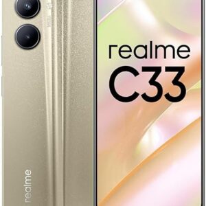 realme C33 Dual-SIM 32GB ROM + 3GB RAM (GSM Only | No CDMA) Factory Unlocked 4G/LTE Smartphone (Sandy Gold) - International Version -
